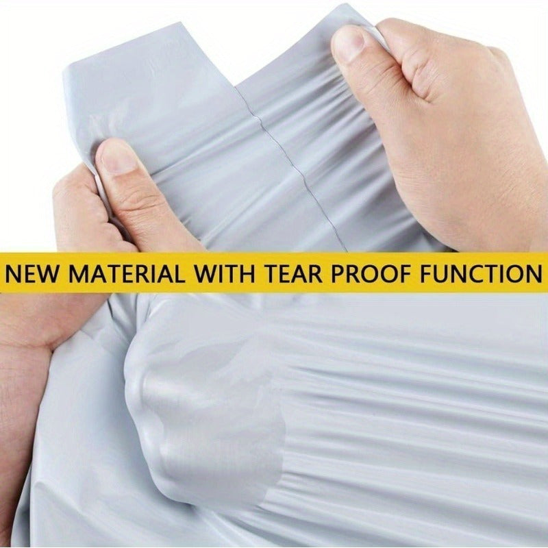 104-Pack 2mils White Poly Mailers - Thick Waterproof Shipping Envelopes, Large Size for Logistics & Packaging, Durable Clear Plastic with Black Sealing Strips, Poly Mailer Bags
